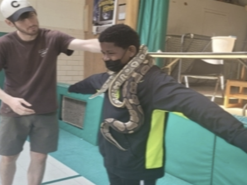 snake around student
