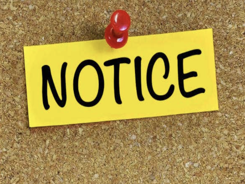 post it note labeled notice