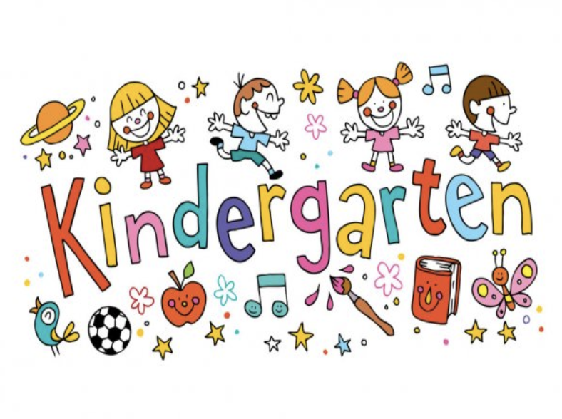 Kindergarten text in cute colors