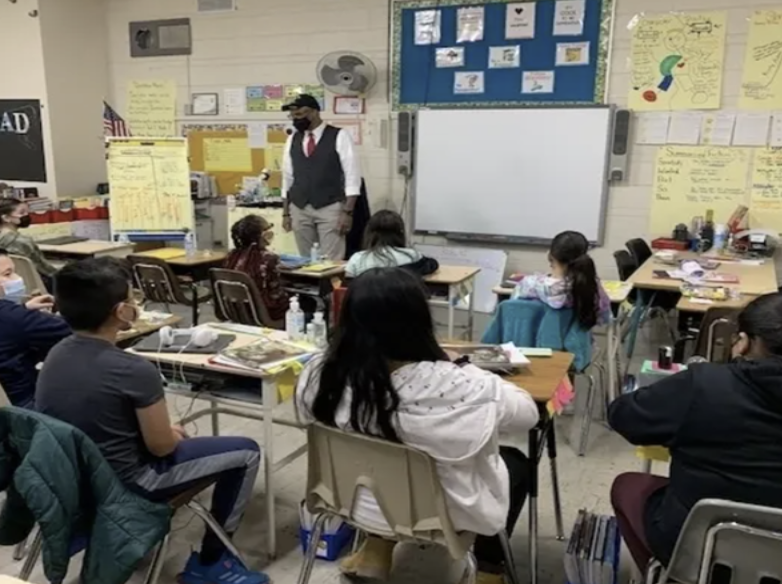 jefferson school students learning about veterans